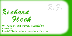 richard fleck business card